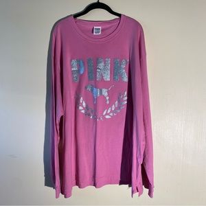 Pink victoria's secret long sleeve plus sz top XXL